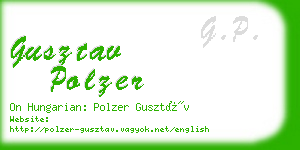 gusztav polzer business card